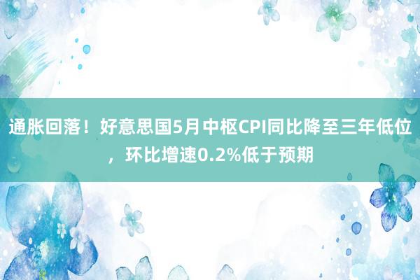 通胀回落！好意思国5月中枢CPI同比降至三年低位，环比增速0.2%低于预期