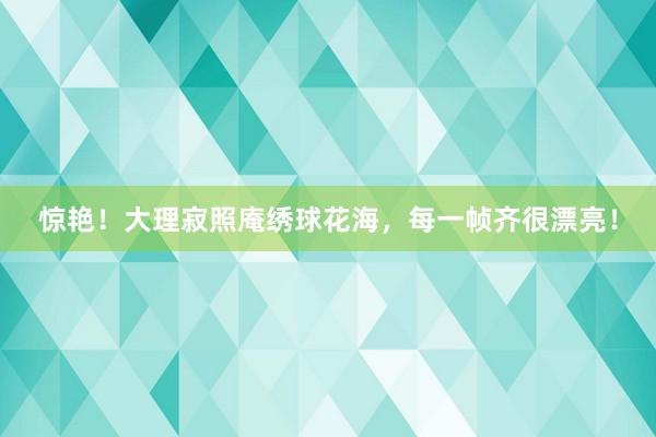 惊艳！大理寂照庵绣球花海，每一帧齐很漂亮！