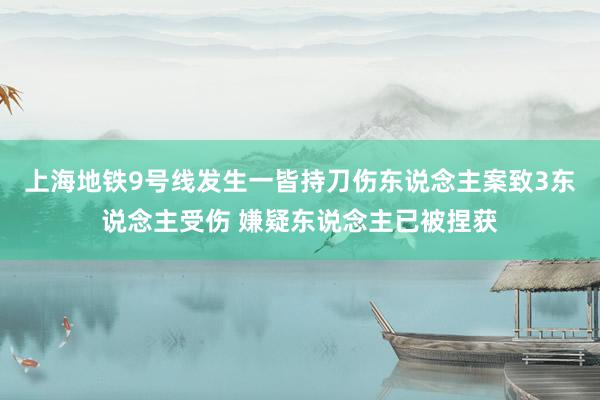 上海地铁9号线发生一皆持刀伤东说念主案致3东说念主受伤 嫌疑东说念主已被捏获