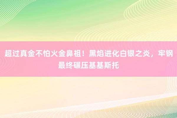 超过真金不怕火金鼻祖！黑焰进化白银之炎，牢钢最终碾压基基斯托