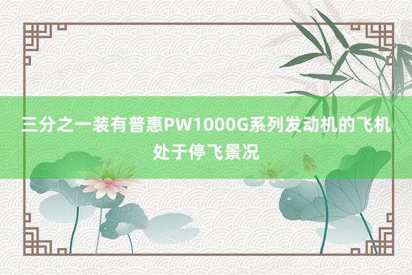 三分之一装有普惠PW1000G系列发动机的飞机处于停飞景况