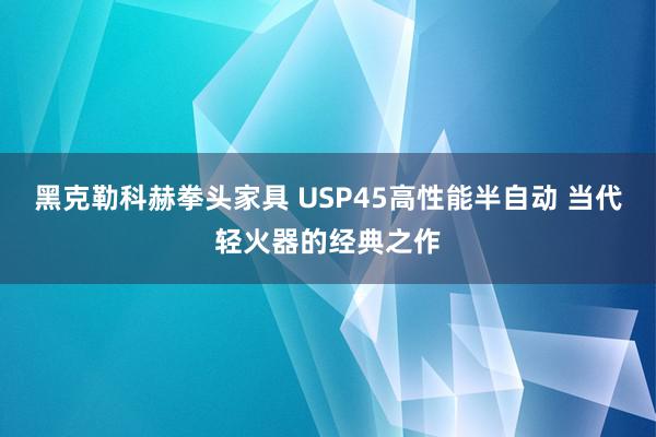 黑克勒科赫拳头家具 USP45高性能半自动 当代轻火器的经典之作